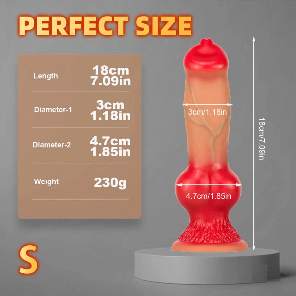 New Arrival Dog Animal Makeup Dildo Silicone Lifelike Adult Toy