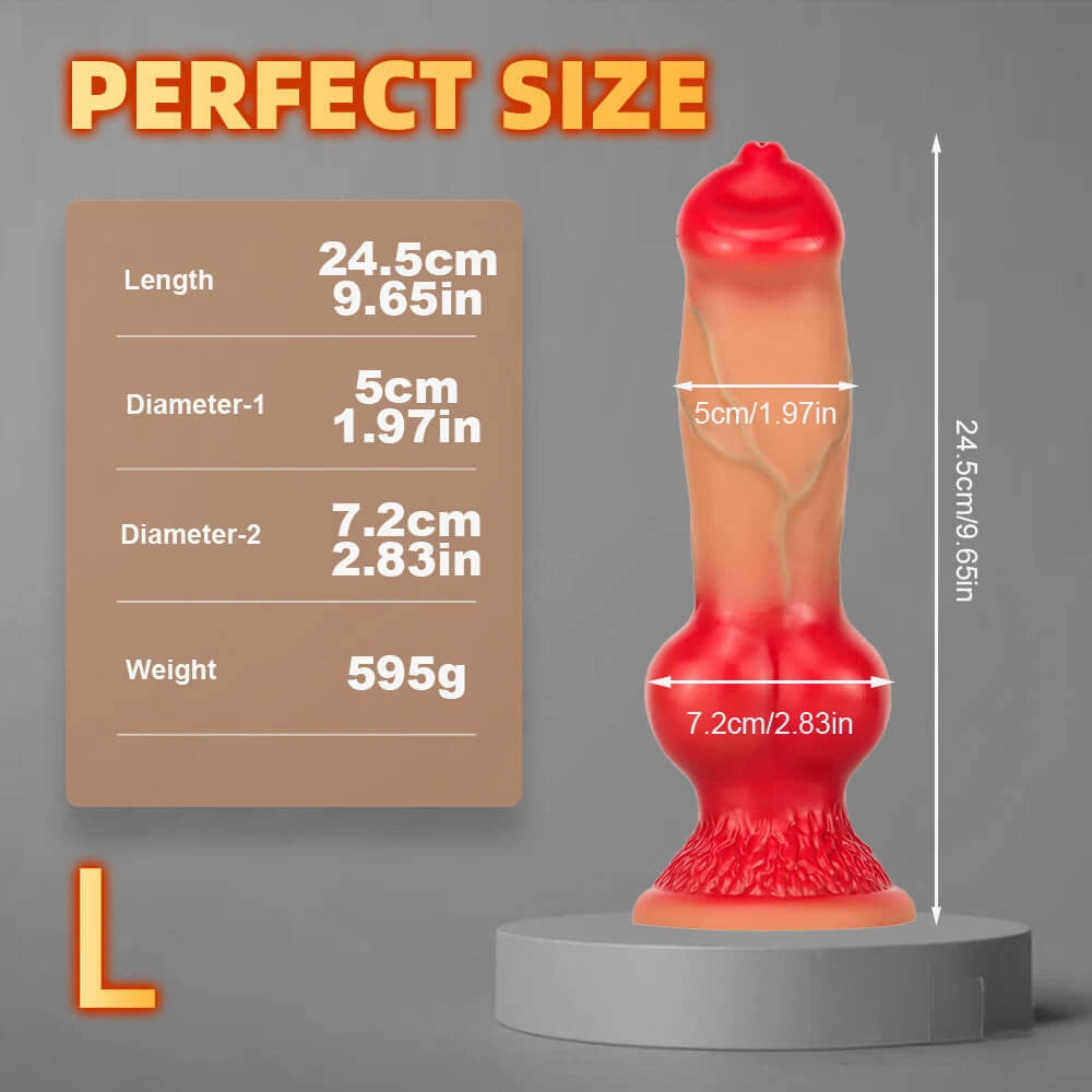 New Arrival Dog Animal Makeup Dildo Silicone Lifelike Adult Toy
