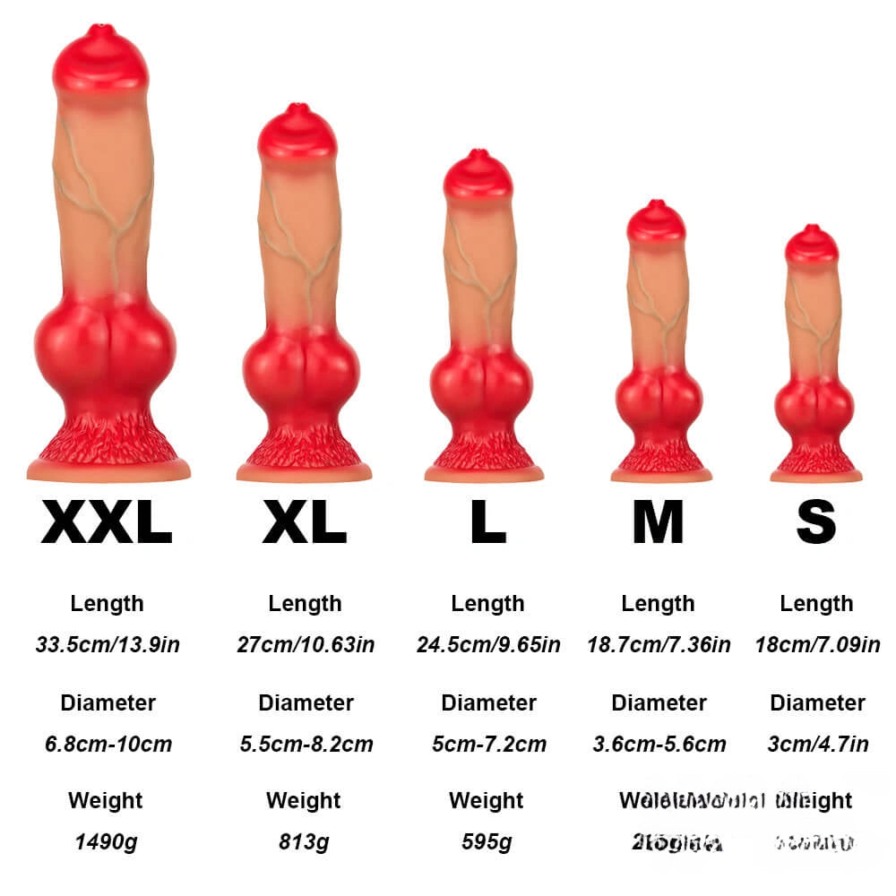 New Arrival Dog Animal Makeup Dildo Silicone Lifelike Adult Toy