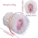 Furry Masturbator Nivplux White Wool Dual Entry