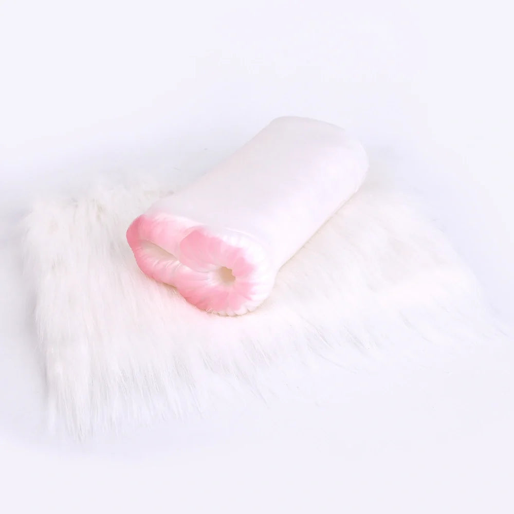 Furry Masturbator Nivplux White Wool Dual Entry