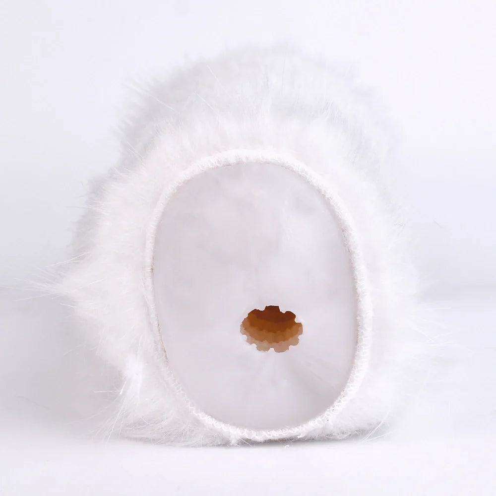 Furry Masturbator Nivplux White Wool Dual Entry