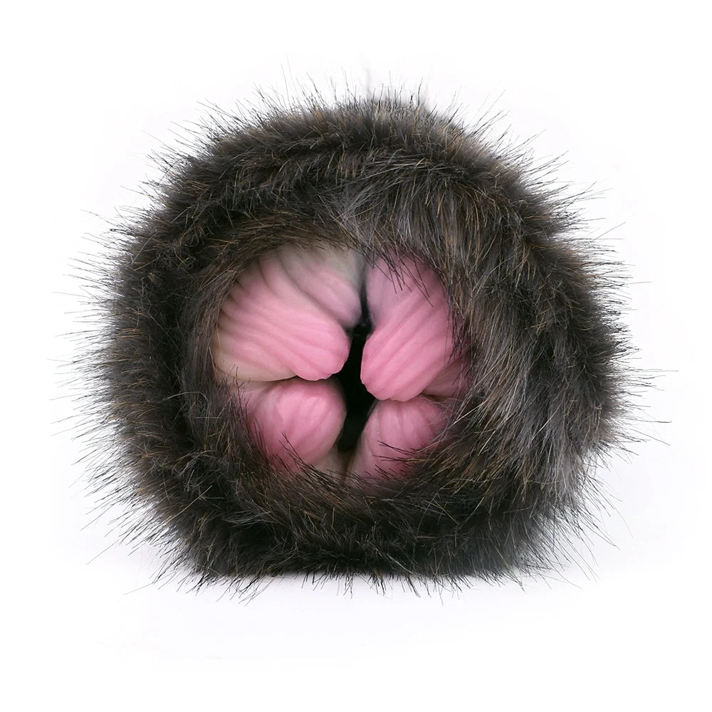 Furry Masturbator Noirplux Dark Brown Ribbed Dual Entry