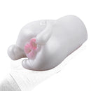 Butt Masturbator Opalyx Dual Channel Pearl White