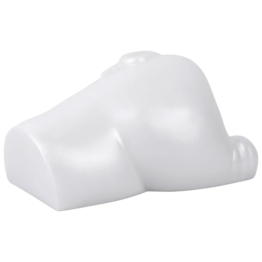 Butt Masturbator Opalyx Dual Channel Pearl White