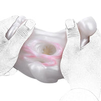 Butt Masturbator Opalyx Dual Channel Pearl White
