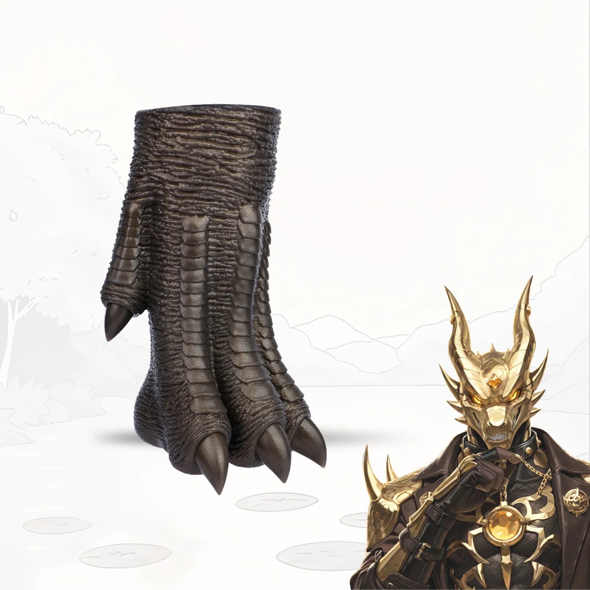 Reptile Paw Masturbator Kaelthor Dark Bronze Gold
