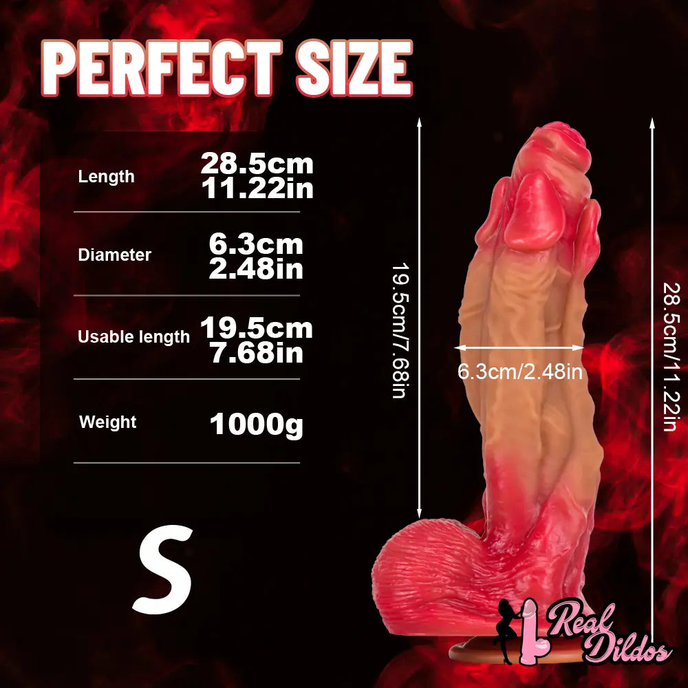 11.22in 12.99in 14.57in SML Liquid Silicone Fantasy Big Soft Cock Dildo