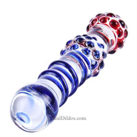 Premium Double Ended Crystal 7.67″ Glass Dildo With Emboss