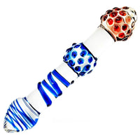 Premium Double Ended Crystal 7.67″ Glass Dildo With Emboss