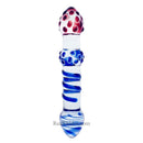 Premium Double Ended Crystal 7.67″ Glass Dildo With Emboss