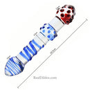 Premium Double Ended Crystal 7.67″ Glass Dildo With Emboss