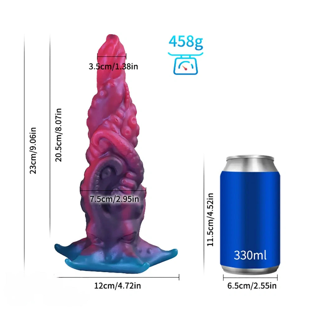 Premium Silicone Soft Anal Plug Octopus Tentacle Dildo Fantasy Cock Sex Toy