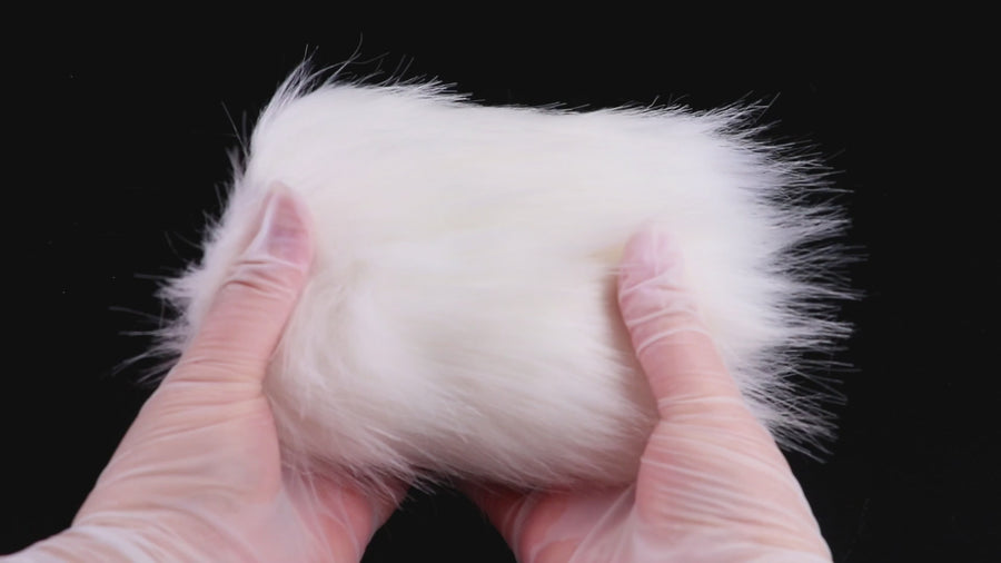 Furry Masturbator Alvplux White Fluffy Fur Dual
