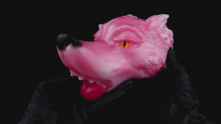 Animal Head Masturbator Skolvar Rose Wolf Pink Howling Oral