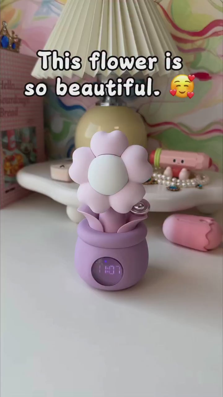 ZEMALIA Youqianhua Flower Suction Vibrator with Smart Clock Base product demo 2