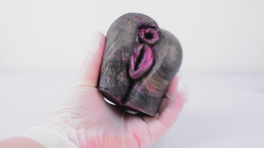 Butt Masturbator Vesprix Dual Channel Dark Velvet