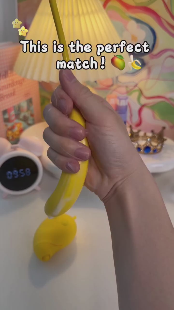Cute Mango-Shaped Triple Function Sucking Vibrator