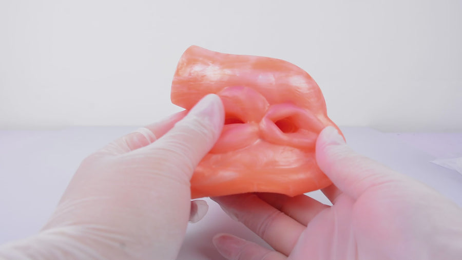 Butt Masturbator Korith Coral Orange Rosette Silicone