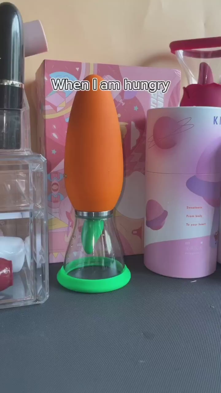Carrot Vibrator Female Masturbator Heating Sucking Licker