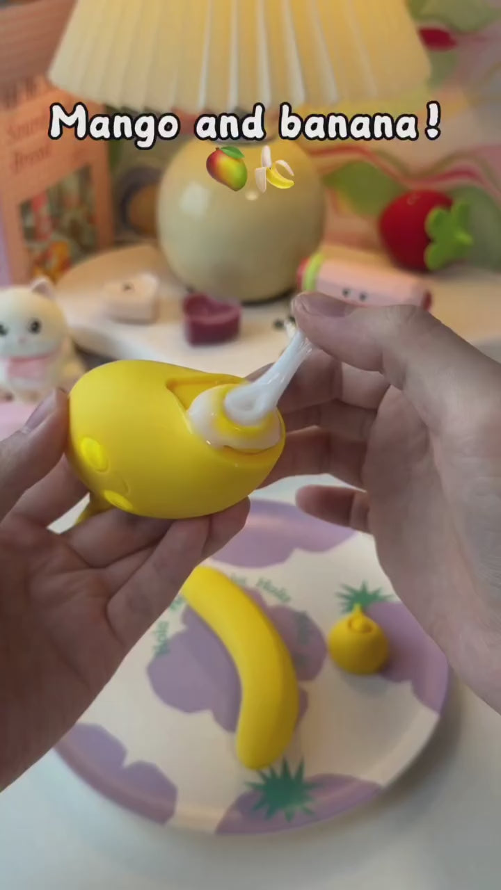 Cute Mango-Shaped Triple Function Sucking Vibrator
