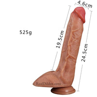 Real Feeling 9.64″ Silicone Waterproof Dildo With Raised Veins