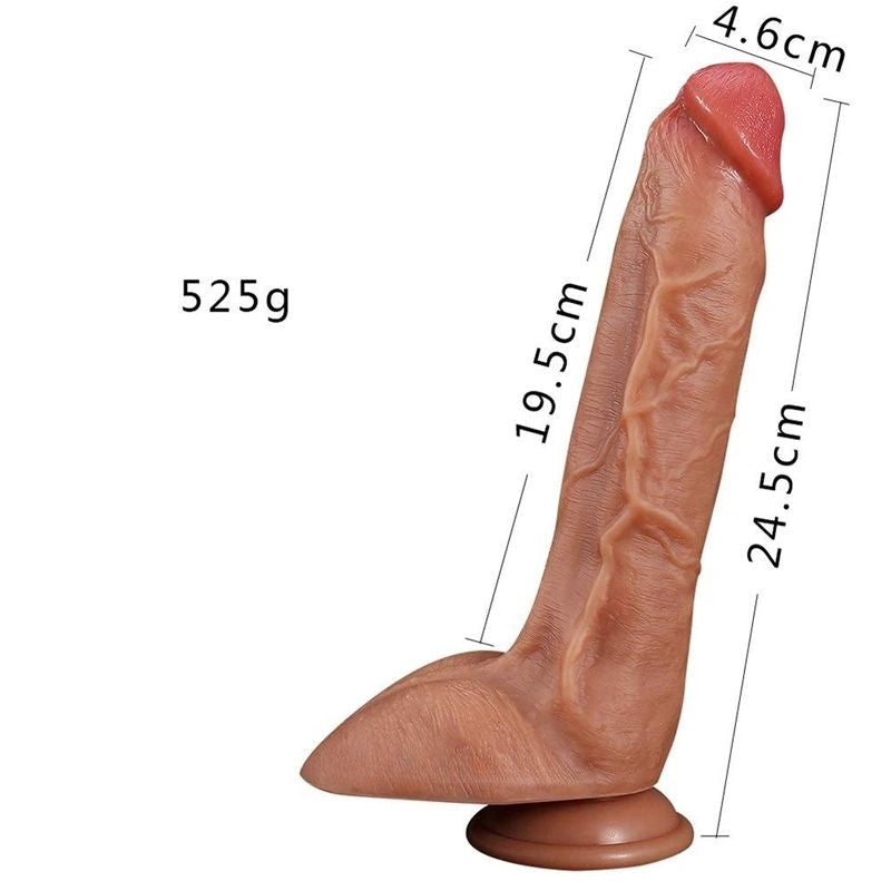 Real Feeling 9.64″ Silicone Waterproof Dildo With Raised Veins