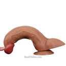 Real Feeling 9.64″ Silicone Waterproof Dildo With Raised Veins