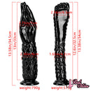 13.38in 13.58in Hands Feet Big Black Thick Dildo Masturbator