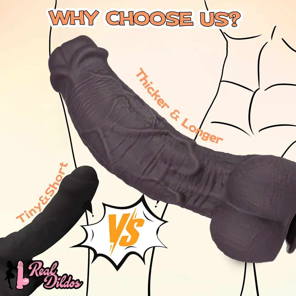 10.62in Silicone Large Soft Dildo Oversized Cock With Realistic Skin Texture