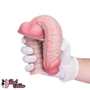 11.29in Real Feeling Uncut Double Layer Silicone Soft Handle Dildo For Sex
