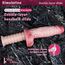 11.29in Real Feeling Uncut Double Layer Silicone Soft Handle Dildo For Sex