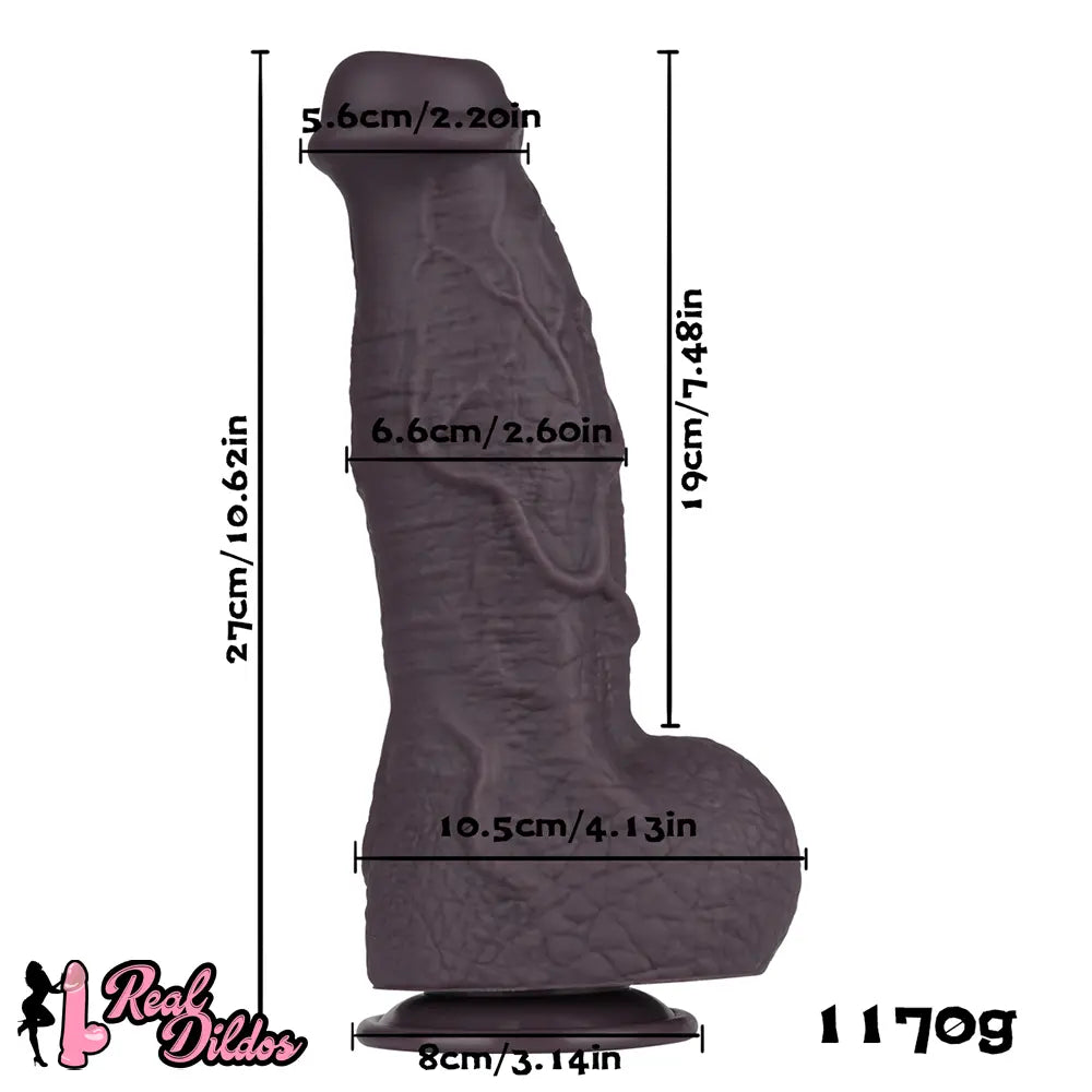 10.62in Silicone Large Soft Dildo Oversized Cock With Realistic Skin Texture