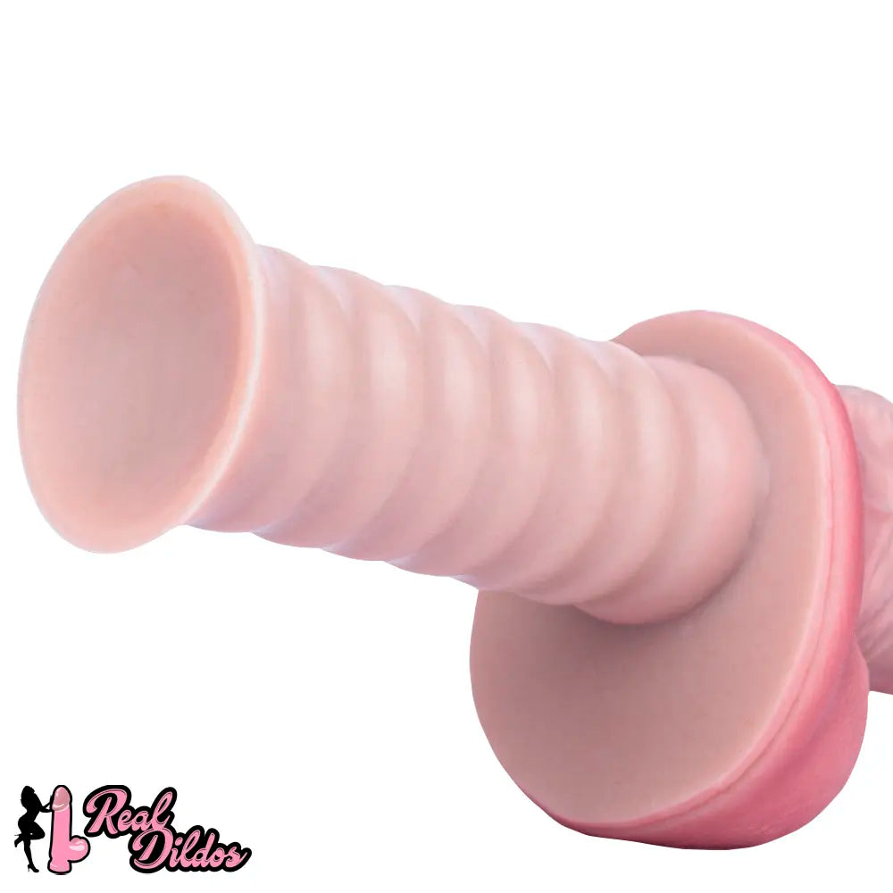 11.29in Real Feeling Uncut Double Layer Silicone Soft Handle Dildo For Sex
