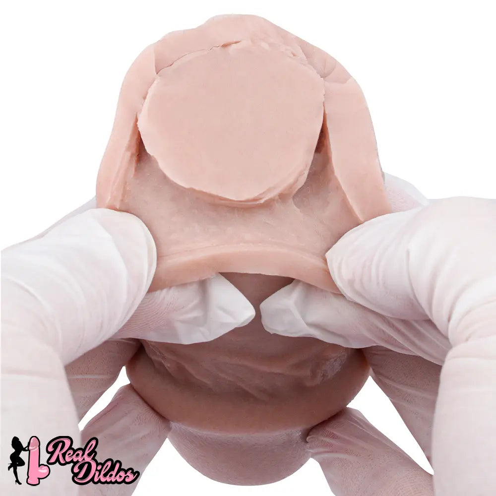 11.02in Real Feeling Double Layer Silicone Soft Handle Handhold Cock Dildo