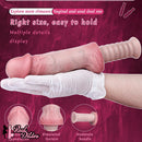 11.02in Real Feeling Double Layer Silicone Soft Handle Handhold Cock Dildo