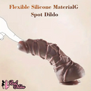 10.75in Thick G-spot Fantasy Big Silicone Soft Dildo With BDSM Hemp Rope
