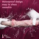 11.02in Real Feeling Double Layer Silicone Soft Handle Handhold Cock Dildo
