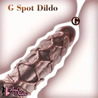 10.75in Thick G-spot Fantasy Big Silicone Soft Dildo With BDSM Hemp Rope