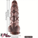 10.75in Thick G-spot Fantasy Big Silicone Soft Dildo With BDSM Hemp Rope
