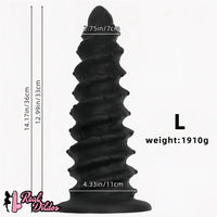 10.43in 12in 14.17in Extra-Large Long Threaded Silicone Sharp Head Dildo