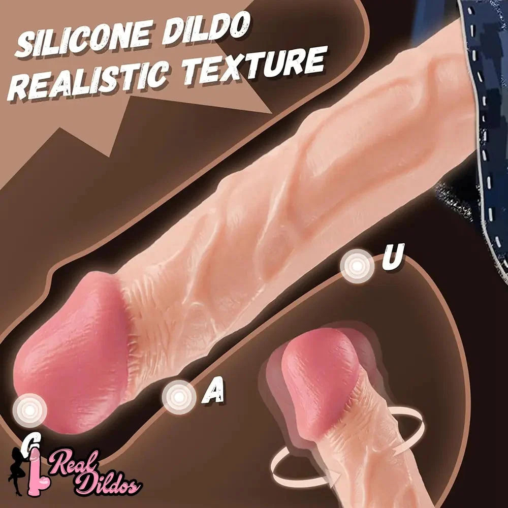 10in Huge Penis Soft Real Skin Big Suction Cup Dildo Women Anal Sex Toy