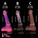 10.04in Liquid Silicone Mixed Color Horse Cock Animal Dildo Adult Sex Toy