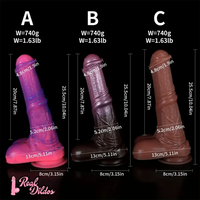 10.04in Liquid Silicone Mixed Color Horse Cock Animal Dildo Adult Sex Toy