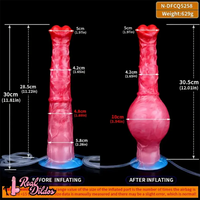 11.81in Realistic Horse Cock Inflatable Big Manual Pump Reusable Dildo