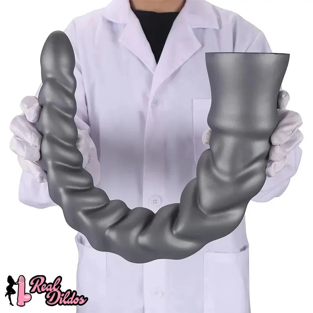 13.77in 15.74in 17.71in 19.68in Long Screw Anal Whip Huge BDSM Soft Dildo
