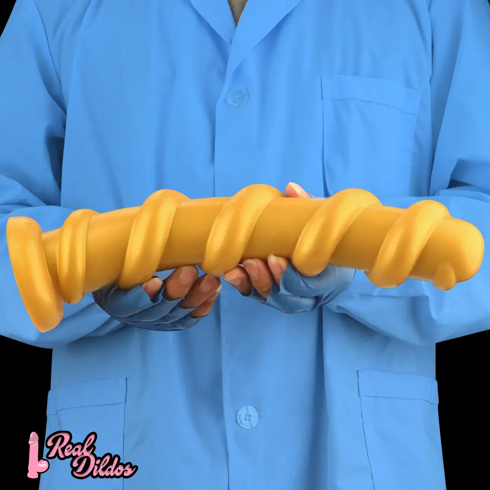 13.18in Gold Silicone Extra-long Thread Huge Dildo For Female Pleasure