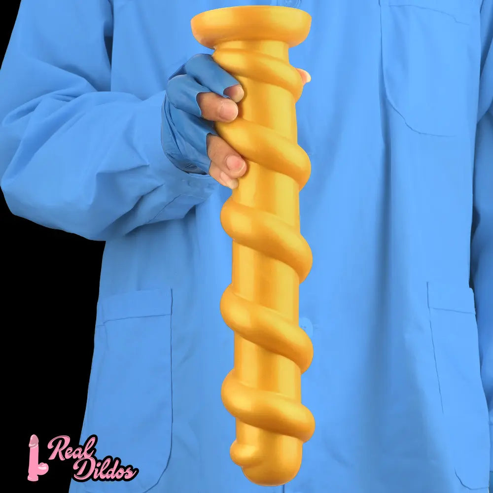 13.18in Gold Silicone Extra-long Thread Huge Dildo For Female Pleasure