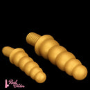 10.62in 14.56in Gold Silicone Anal Plug Dildo With Handle For Love