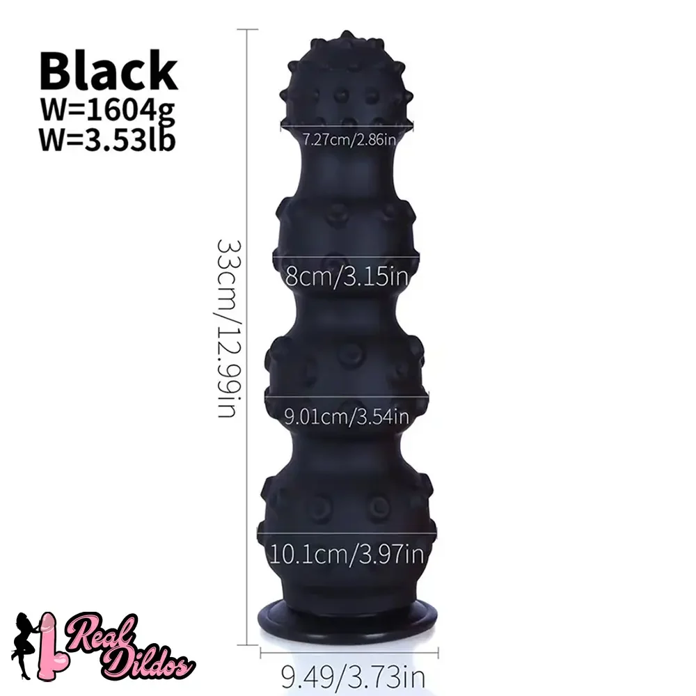 12.99in Big Giant Soft Silicone Octopus Anal Beads Butt Plug Dildo